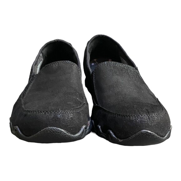 Skechers Bikers  Size US 8.5 Memory Foam Black sheen Loafer Flats SN49473 - Picture 4 of 11